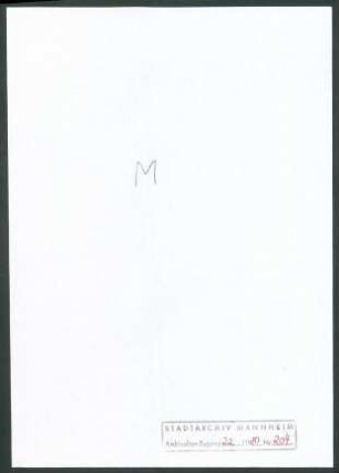 Münzel, Gustav, Freiburg, Schriftwechsel mit Wichert