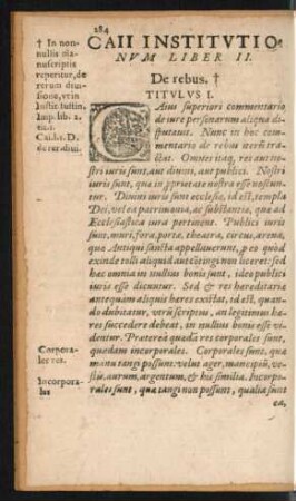 Caii Institutionum Liber II.