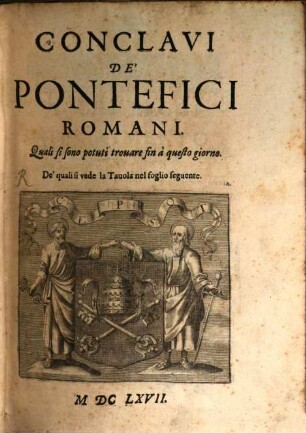 Conclavi de'Pontefici Romani