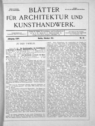 No. 10, Oktober 1911