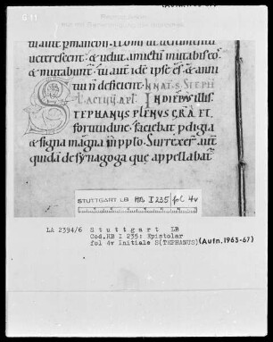 Epistolar — Initiale S (tephanus), Folio 4verso