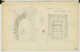 Rathaus, Alsfeld: Details (aus: Skizzen- und Fotoalbum 19)