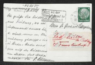 Brief von Hermann Haussmann an Gerhart Hauptmann