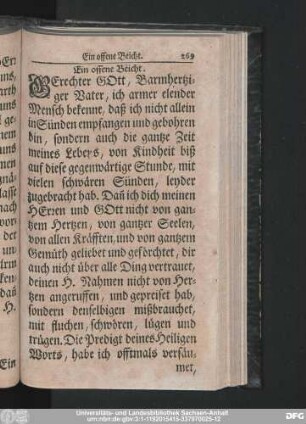 Ein offene Beicht.