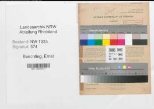 Entnazifizierung Ernst Buechting , geb. 15.07.1893 (Direktor)