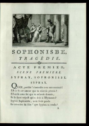 Sophonisbe, Tragédie. Acte Premier.