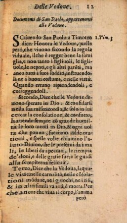 Terza parte dell'opere: Dello stato lodevole delle vedove