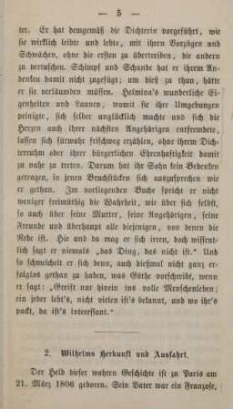 2. Wilhelms Herkunft und Ausfahrt
