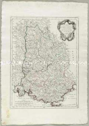 Carte des Gouvernements de Dauphiné et de Provence