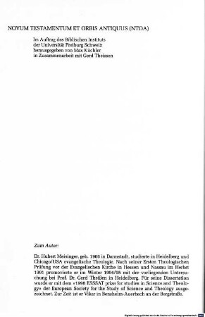 Liebesgebot und Altruismusforschung : ein exegetischer Beitrag zum Dialog zwischen Theologie und Naturwissenschaft