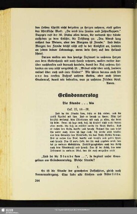 Gründonnerstag