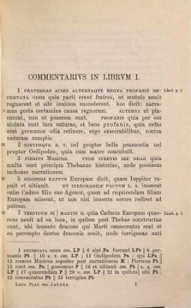 P. Papinius Statius, 3. Lactantii Placidi qui dicitur Commentarios in Statii Thebaida et Commentarium in Achilleida