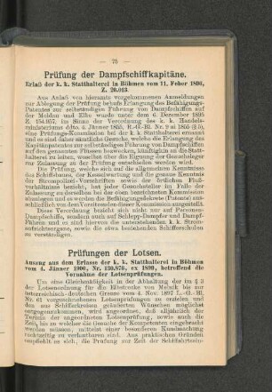 Prüfungen der Losten.
