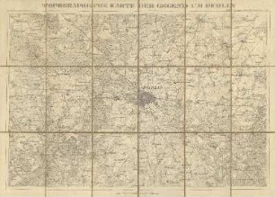 Topographische Karte der Gegend um Berlin