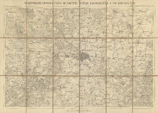 Topographische Karte der Gegend um Berlin