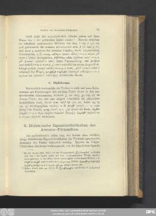 II. Dialektische Eigentümlichkeiten des Armeno-Türkischen.