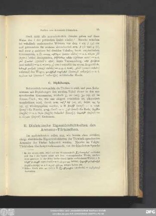II. Dialektische Eigentümlichkeiten des Armeno-Türkischen.