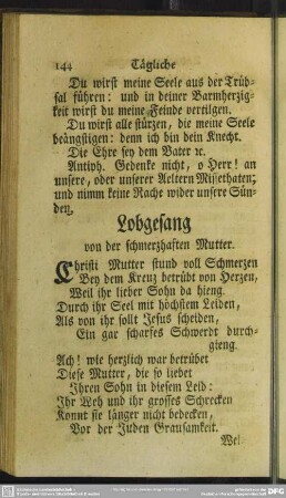 Lobgesang von der schmerzhaften Mutter
