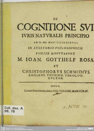 De Cognitione Sui Iuris Naturalis Principio