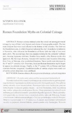 13: Roman foundation myths on colonial coinage