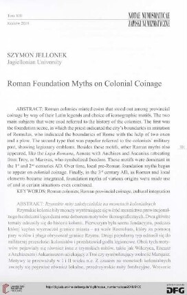 13: Roman foundation myths on colonial coinage
