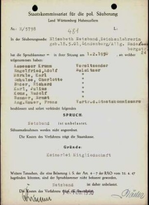 Netzband, Elisabeth