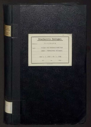 Solingen: Armenverwaltung 1908-1914