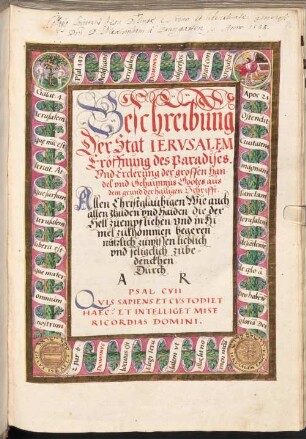 Beschreibung der heiligen Stadt Jerusalem - Studienbibliothek Dillingen XV 64