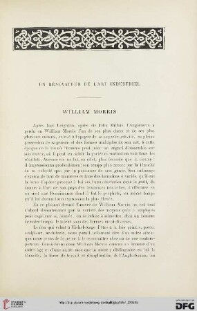 3. Pér. 18.1897: William Morris : un rénovateur de l'art industriel
