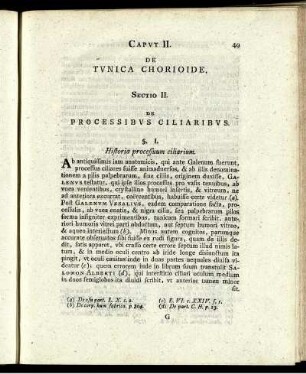 Sectio II. De Processibus Ciliaribus.