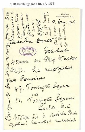 Brief an Ida Dehmel