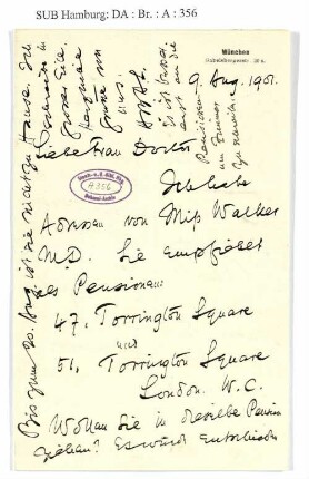 Brief an Ida Dehmel