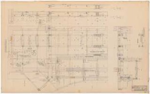 Preußischer Landtag, Berlin Umbau zum »Haus der Flieger«: Saal, Bühne (Tragwerk): Details 1:15