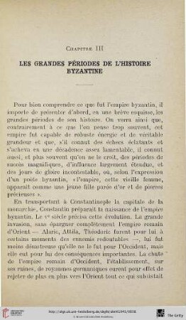 Chapitre III: Les grandes périodes de l'histoire Byzantine