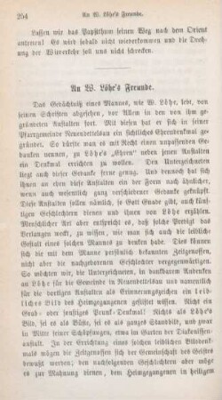 254-255 An W. Löhe's Freunde