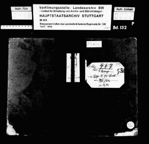 Kriegsstammrolle der 3. Kompanie/ 2. Landsturm-Infanterie-Ersatz-Bataillon