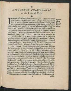 Discursus Politicus IX. - X.
