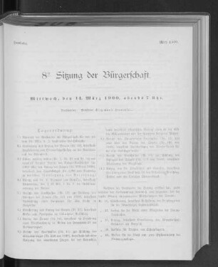 8te Sitzung
