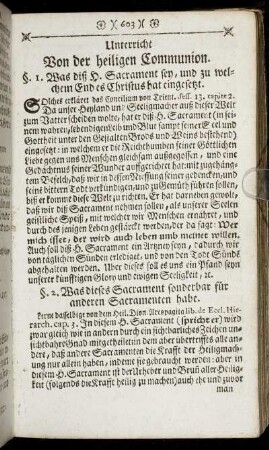 Unterricht Von der heiligen Communion. - Kurtze Tag-Zeiten für einen Verstorbenen.