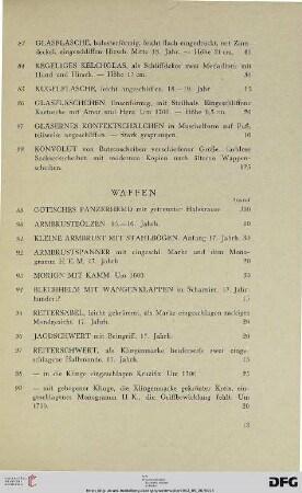 Waffen (Nr. 89-109)