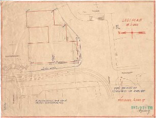 Fischer, Theodor; Würzburg, Münsterplatz; Sparkasse - Lageplan