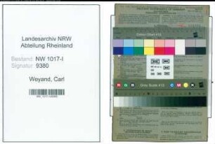 Entnazifizierung Carl Weyand , geb. 12.08.1898 (Kaufmaennischer Angestellter)