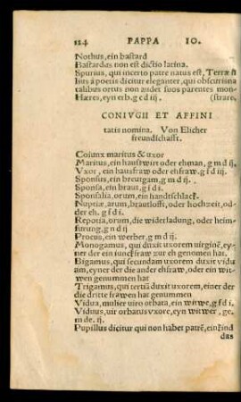 Coniugii Et Affinitatis nomina ...