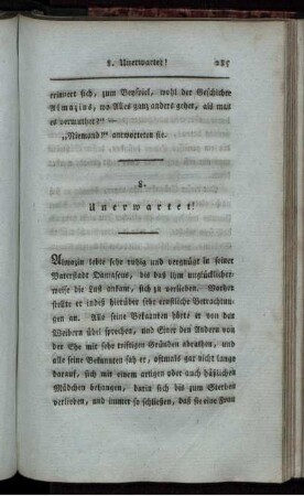 8. Unerwartet!