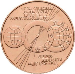 Medaille von Victor Huster auf die Staatlichen Münzen Baden-Württemberg