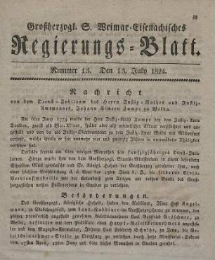 Nr. 13 : 13. July 1824