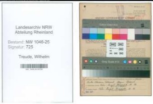 Entnazifizierung Wilhelm Treude , geb. 27.07.1885 (Maler)