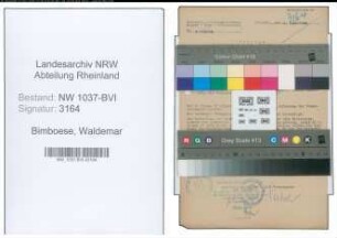 Entnazifizierung Waldemar Bimboese , geb. 02.07.1904 (Kaufmann)