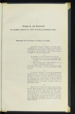 Anlage B. zum Protokolle der vierzehnten Konferenz der fünften Elbschiffahrts-Revisionskommission.