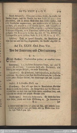 Ad. Tit. XXXV. Ord. Proc. Vet. Von der Leuterung und Oberleuterung